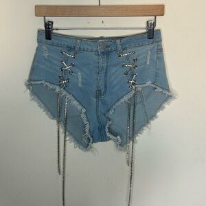 Hot&Delicious Women's Blue Denim Shorts Size M